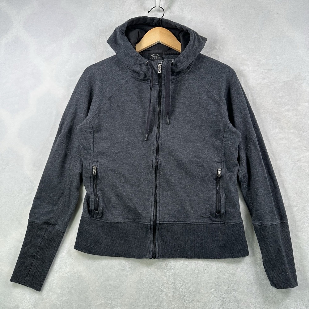 Oakley Hoodie Women Large Gray Full Zip Jacket